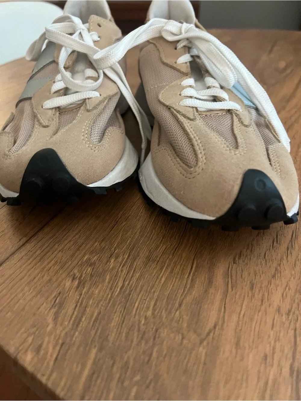 Men's Beige Suede Athletic Sneakers - Casual Lace-Up